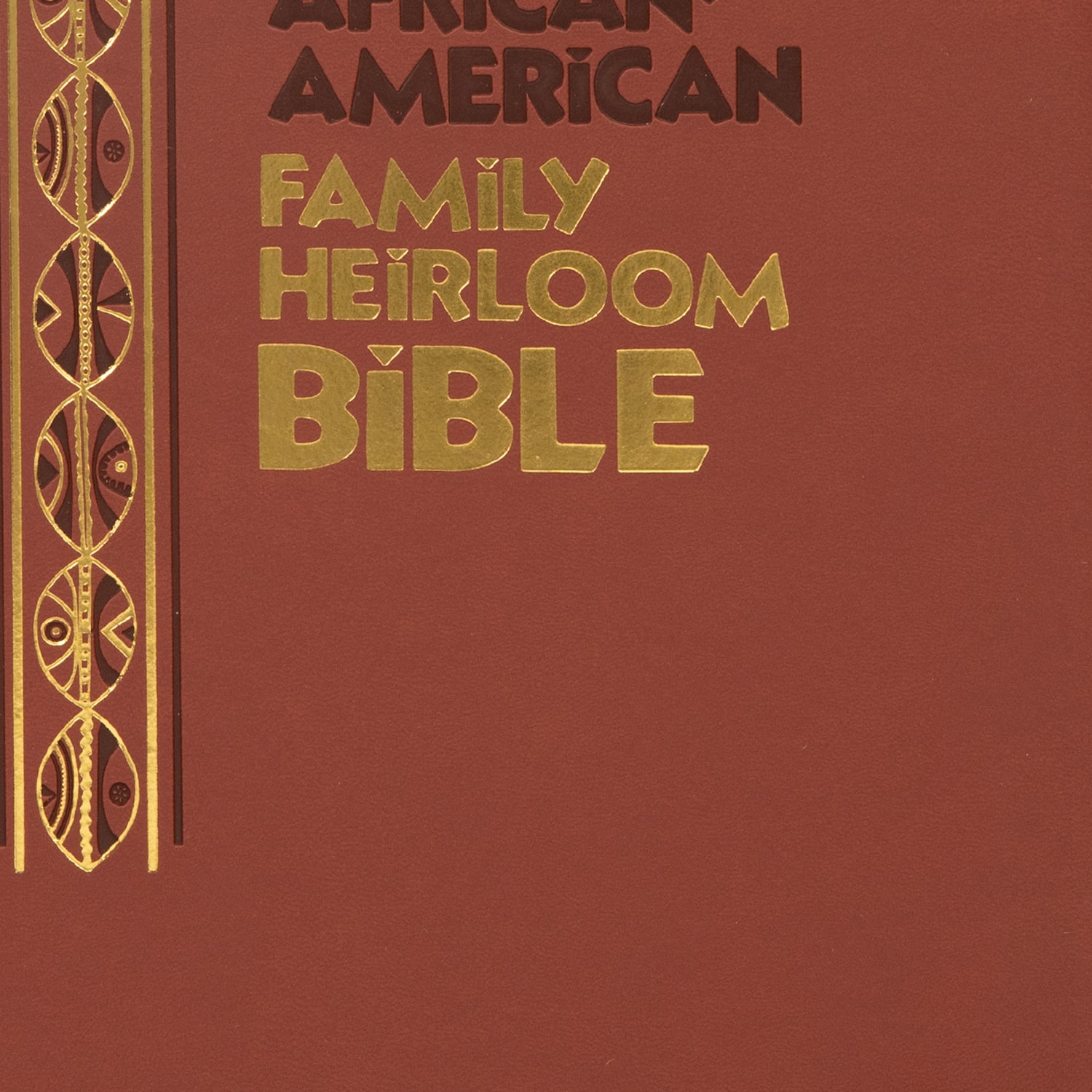The African-American Family Heirloom Bible — engraving close-up